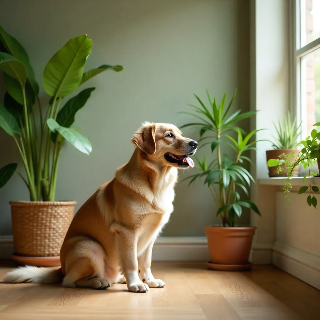 Multi-level plant display with pet considerations